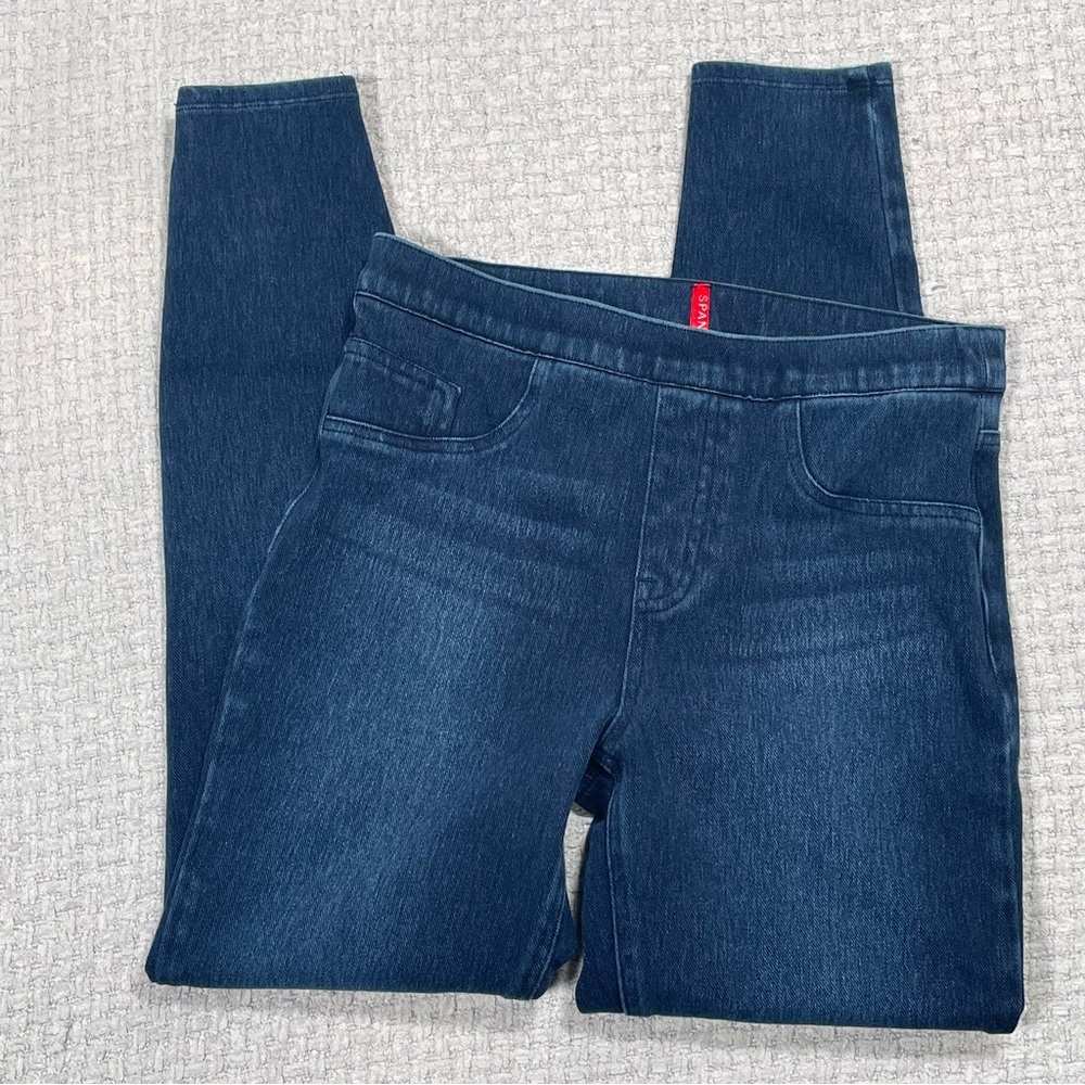 Spanx Jean Leggings Pull On Blue Jean Size Medium